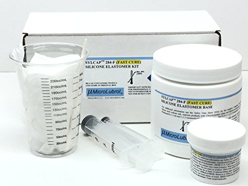 Microlubrol Sylcap 284-F Kit Encapsulante de Elastômeros de Silicone, transparente, opticamente claro, 10: 1 Mix, 500 gm/ml, mais rápido que Sylgard 184 e similar