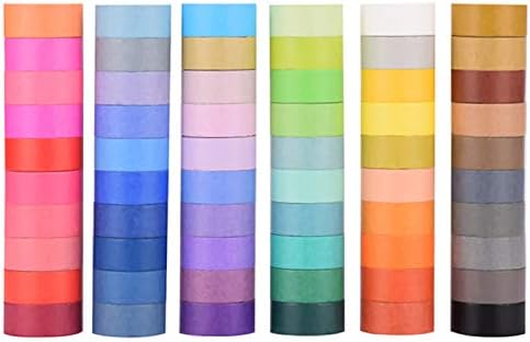 Tosnail 60 pacote de 15 mm de largura Fita washi fita colorida fita de arco-íris colorida Decorativa fita