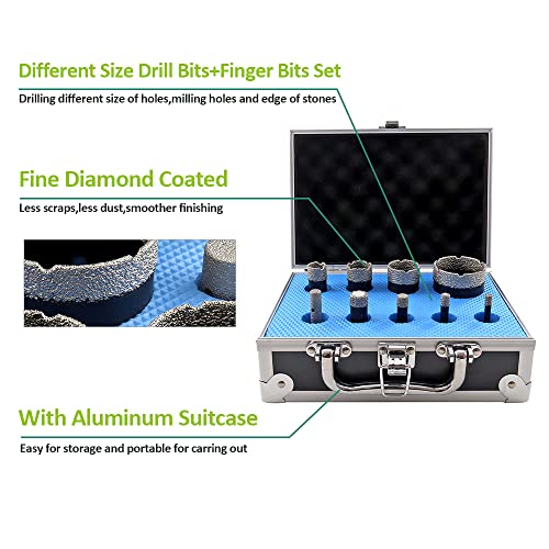 Fachlich Diamond Core Bits Bits Set 6/8/10/16/19/25/202/32/51mm Kit de serra de ladrilho com
