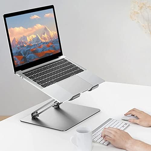 Sóio de laptop míado, laptop ergonômico ajustável Stand para mesa compatível com o MacBook Air Pro, Samsung, Dell XPS, HP, Lenovo mais laptops 10-16 '' - liga de alumínio, cinza