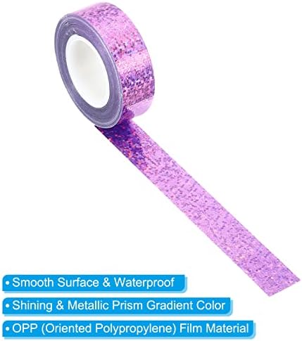 Patikil Glitter Sparkle Fita 15mm x 5m, 1 pacote de arte holográfica de arte decorativa fitas auto-adesivas