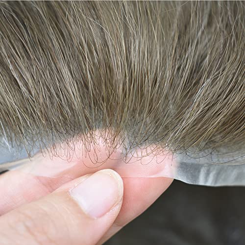 Toupee for Men Heldpieces 0,04mm de pele ultra fina de pele masculina invisível Sistema de substituição de cabelo Poly Pol Pol Pol Pol.