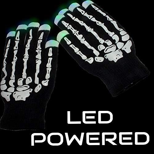 Glowg LED Luvas esqueletas iluminadas