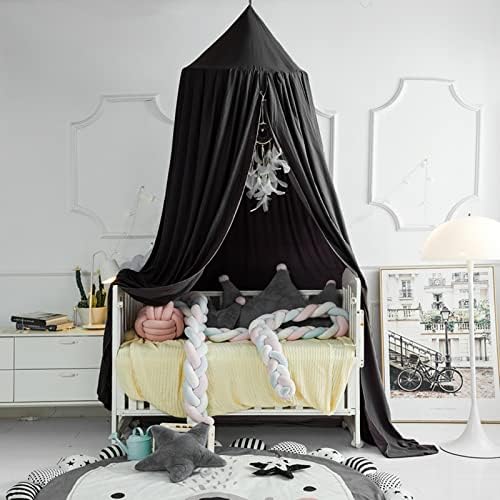 Vethin Bed Canopy para meninas crianças, princesa cúpula redonda crianças sonhadoras mosquitos