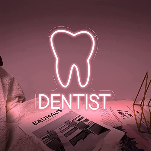DVTEL Dentista personalizada Decoração de dente luzes de néon, parede pendurada luminosa placa