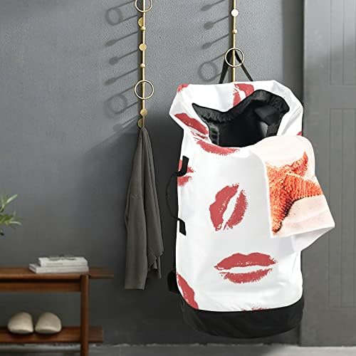Lips Laundry Bag Mackpack Backpack Sacos de lavagem de lavanderia Organizador de roupas sujas para viagens Camp Dorm Laundromat Essentials