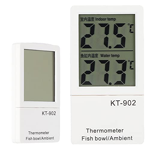 Termômetro subaquático, Projeto à prova d'água Projeto aquário Display Dispositivo LCD Tela grande Acessórios de temperatura do tanque de peixes Detector de temperatura de répteis Detector de temperatura