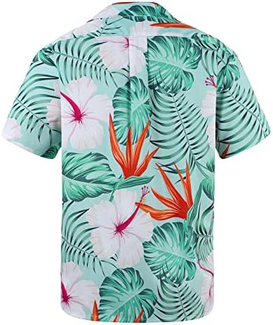 Camisas havaianas para homens Button Casual Down Beach camisetas masculinas Camisas florais de