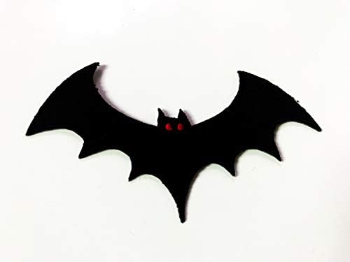 TH Black Evil Bat Vampire Halloween Patk Motocicleta Applique Bordreed Applique Costure Ferro em Patch para