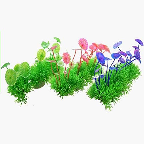 Baifanhao verde vida subaquática Planta de plástico aquática Aquática Grass decoração Tanque de peixes Size71118cm, rosa, 11718 cm
