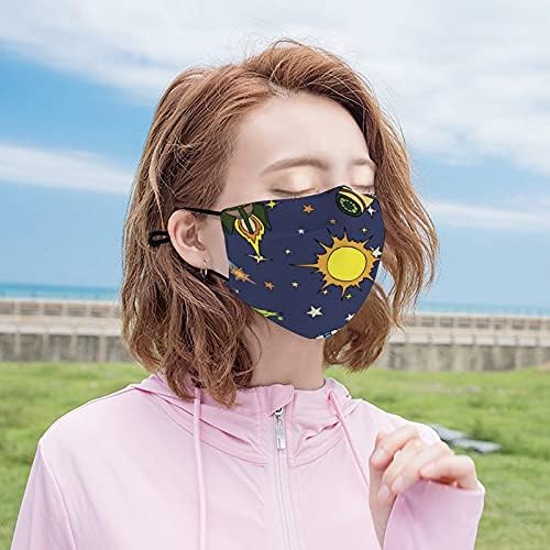 Cool reutilizável lavabável roupas de segurança máscara de arte design estrelado céu Sun tráfego foguete em casa