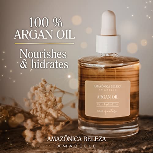 ica Beleza Kit Argan Oil e óleo de coco para cabelos - nutrição, hidratação e reparo para cabelos