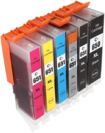 Cartuchos de impressão de 6pcs de 6pc, parte de acessório de substituição de cartuchos de tinta para pixma mg5460 mg5560 mg5660 mg6360 mg6460 mg6660