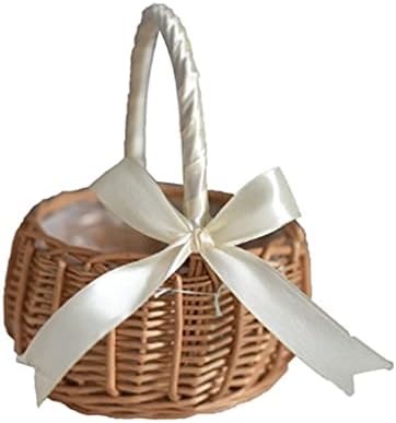 Casamento de cesta de flores uxzdx, decoração em casa, tecido portátil cesto, cesta portátil