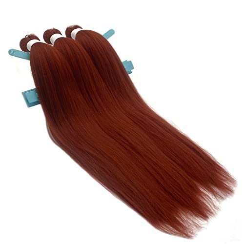 Ai Yuchen 350 Ginger Braiding Hair pré -esticado de cobre marrom de cobre Auburn Prestetched Braiding Hair 26
