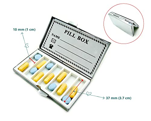 Caixa de comprimidos de viagem Presentes de nome personalizado, caixa de comprimidos diários, organizador de pílula de vitamina