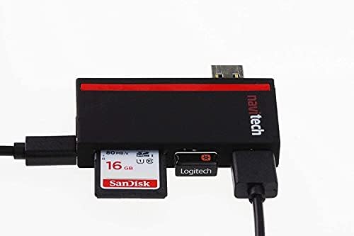 Navitech 2 em 1 laptop/tablet USB 3.0/2.0 Adaptador de cubo/micro USB Entrada com o leitor de cartão SD/micro