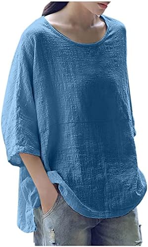 3/4 blusa de manga Ladies de verão Roupas de outono da modesta Capri Modest Blouse Shirt for Girls J1 J1