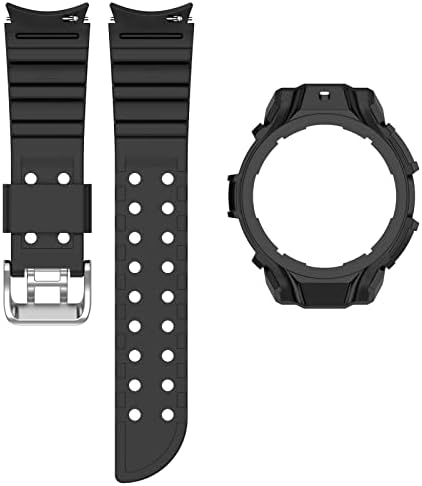 Motong para Samsung Galaxy Watch 5 Substituição Surpa de silicone - PC Protetive Case Tampa Shell com pulseira Band Strap for Samsung Galaxy Watch 5/4