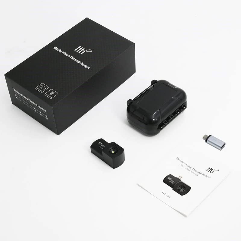 Yuqiaotime HT-18 Plus IR 256 * 192 Imager térmico infravermelho portátil, -20 ℃ a +550 ℃ Interface de energia Micro USB Focus Focus gratuitos de 3,2 polegadas
