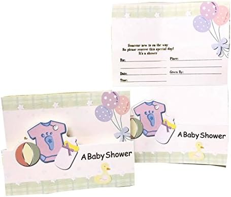 Convites para chá de bebê roupas de bebê menino ou menina convites 12 ct