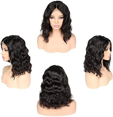 Peruca de cabelo xzgden peruca curta perucas compatíveis com mulheres onda 13x4 lace wig frontal com cabelos de bebê cabelos virgens brasilões 1b 150% densidade