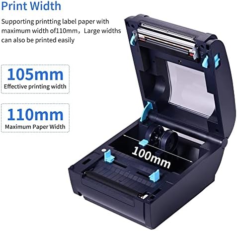 Impressora de etiqueta térmica MJWDP para o pacote de remessa 4x6 Etiqueta 160mm/s USB e BT Conexão Rótulo