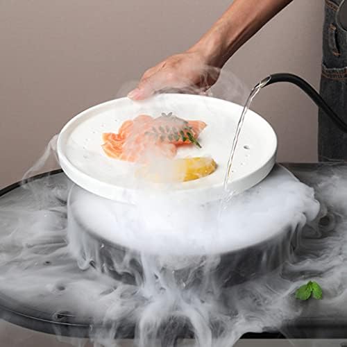 Sushi Sashimi Bandeja de gelo Soshimi Plato de cerâmica redondo pratos de fumaça de fumaça personalizados
