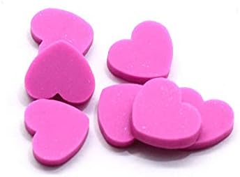 Shukele niantu1125 100g/lote 289mm Fatia do coração Polímero argila polvinkles para artesanato Fazendo um presente