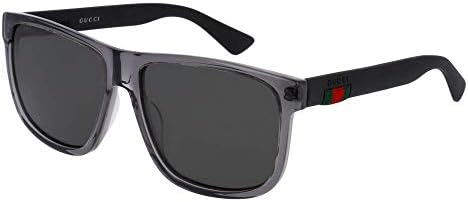 Gucci GG0010S Óculos de sol quadrados para homens para mulheres + pacote com designer Iwear Eyewear Care Kit