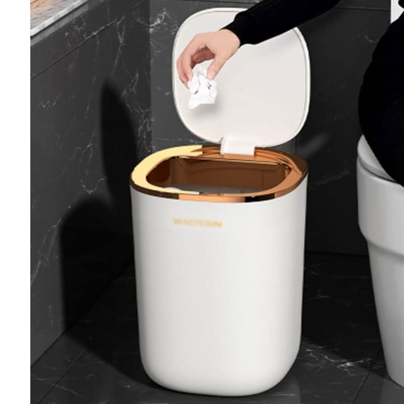 Dhtdvd lixo inteligente pode lixo de indução automática pode lixo de banheiro da cozinha doméstico pode ser impermeável com lixo de tampa