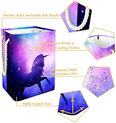 Indicórnio Unicorn Galaxy Lavanderia grande cesto de roupas prejudiciais à prova d'água cesta de roupas para