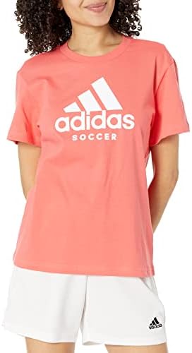 Tee de logotipo de futebol feminino da Adidas