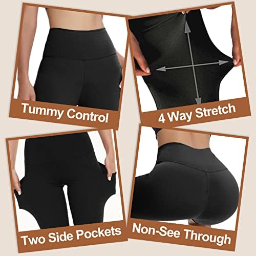 Gayhay 3 pacote shorts de motociclista com bolsos para mulheres - 8 de shorts de moto de cintura alta