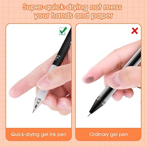 Giantree 6pcs caneta de tinta em gel, 0,5 mm de caneta de caneta de tinta de tinta de gel de