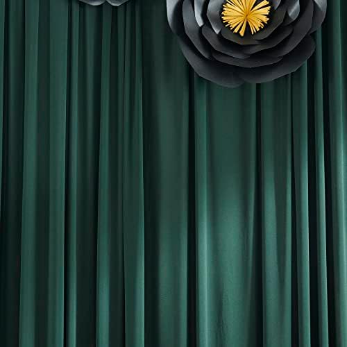 Cortina de cortina verde escura cortina de 10x8 pés de espessura cortinas de casamento de festas