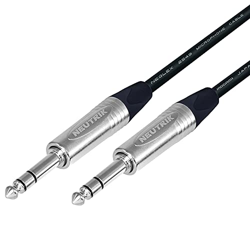 Melhores cabos do mundo 4 unidades - 20 pés - TRS Balanced TRS Patch Cable personalizado usando plugues estéreo Mogami 2549 Wire and Neutrik Np3x TRS
