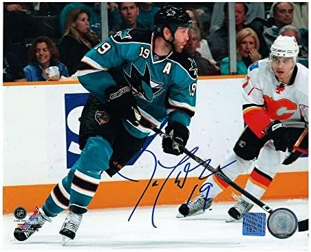 Joe Thornton assinou San Jose Sharks 8 x 10 foto - 70628 - fotos autografadas da NHL