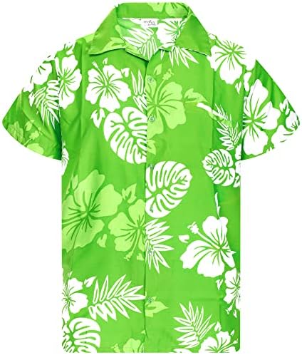 King Kameha Camisa Havaiana Men Men Funky Casual Button Down Down Downleeve unissex Flowers