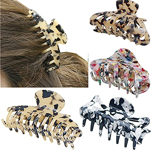 Garra de cabelo oca de plástico premium de qualidade feminina, cabelos curvos Acessório de moda Anti -lateral clipes de slide lateral