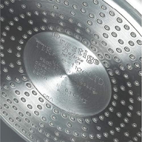 Prestige prnpc6.5 Nakshatra mais panela de pressão de alumínio de base plana de 6,5 litros para fogão a gás e indução, médio, prata