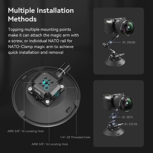 Montagem da câmera Smallrig 6 ″ de sucção, suporte de carro para câmera/ smartphone em carro/ superfícies