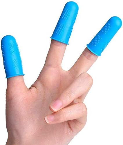 yuanz 12 peças cots de dedo de dedo Silicone tampa de proteção de dedo protetores mangas resistentes