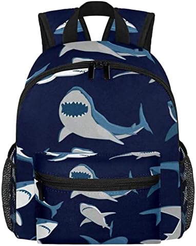 Mochila de viagem VBFOFBV, mochila de laptop para homens, mochila de moda, tubarão de desenho azul