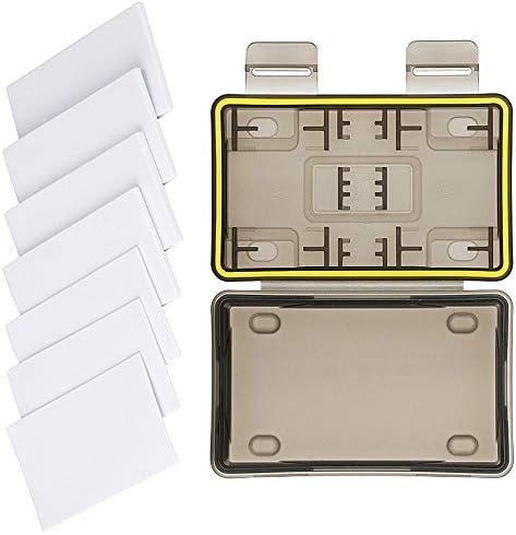 Caixa do cartão de memória com suporte da bateria da câmera: 58 slots MSD Cartão de armazenamento anti-Shock Organizador com caixa de bateria resistente à água