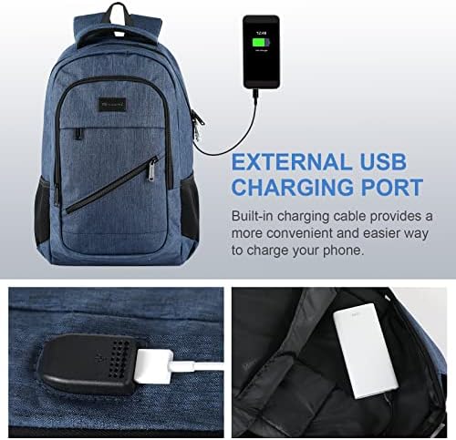 Mochila Mecrowd Laptop para mulheres, mochila anti -roubo com porta de carregamento USB, mochila
