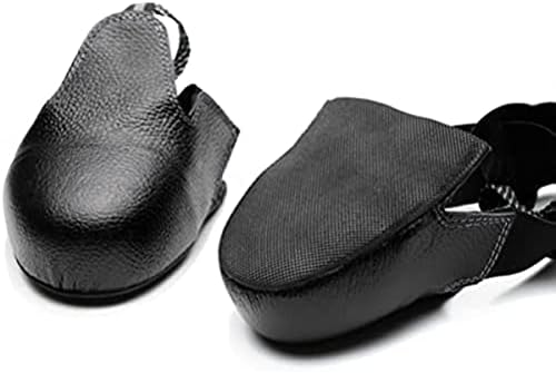 Tampas de sapatos de segurança Teonei, overshoes de segurança, tampas de dedo do dedo do dedo de aço, capas de couro anti-esmagamento universal, 1 par