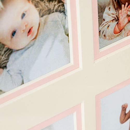 Wood Side Orbis Primeiro ano Recém -nascido Baby Collage Moldura para memórias de fotos com tapete