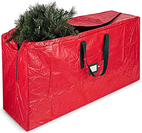 Bolsa de armazenamento de árvore de Natal da FGYSFT - Capa de cobertor de árvore de Natal Acessórios duráveis ​​de armazenamento de férias em PVC, manusear ferramentas fáceis de armazenar, poliéster à prova d'água ao ar livre