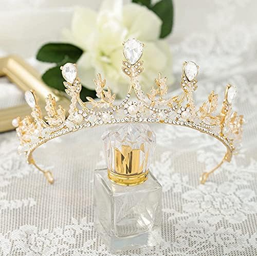 Canb Barroce Queen Coroa de casamento Coroa de cristal brilhante e Tiaras Flower Tiara Halloween Faculdade